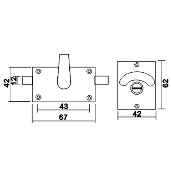 Privacy Lock With Occupancy Indicator