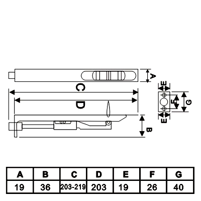 Quadratische Ecke Flush Bolt