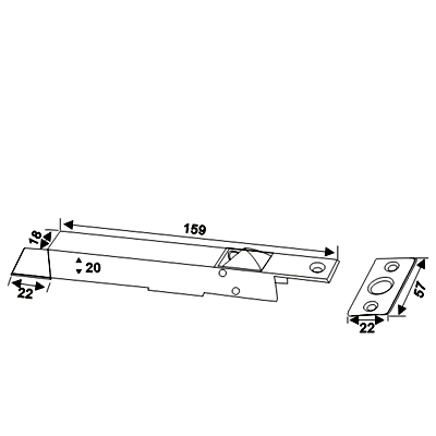 Recessed Door Bolt