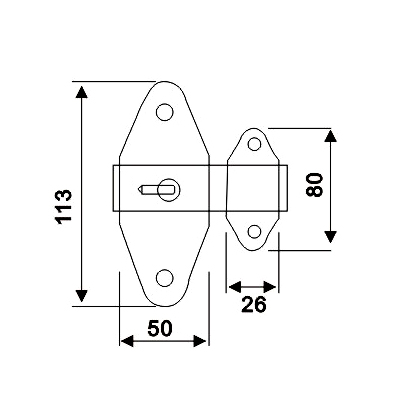 Surface Mount Door Bolt