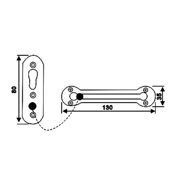 Gold Door Chain