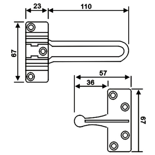Black Door Chain Lock