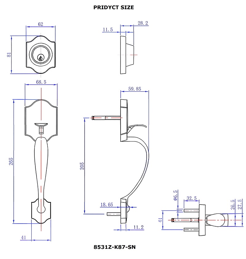 8531Z Handle Set