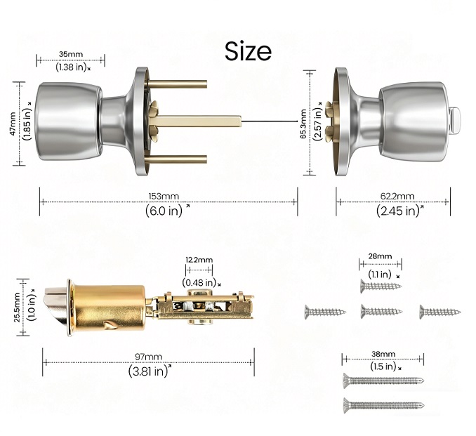 Keyed Entry Door Knobs