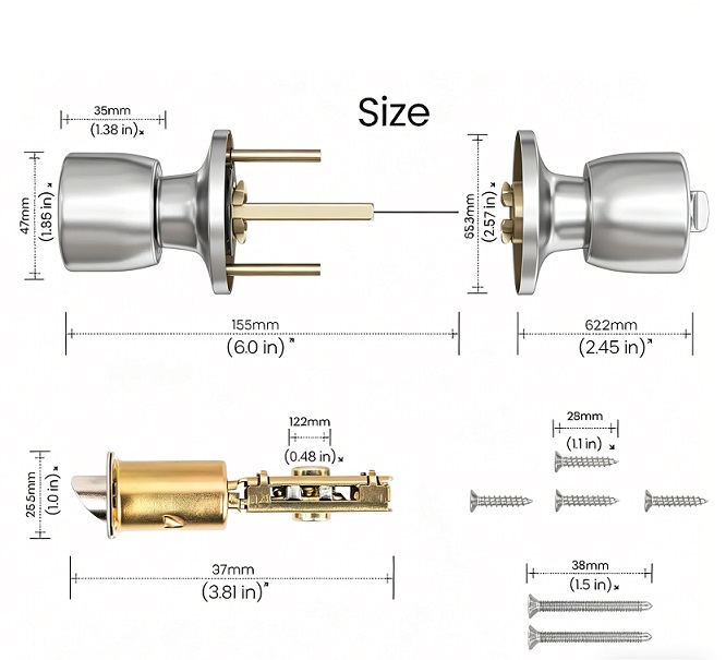 Bathroom Door Knob