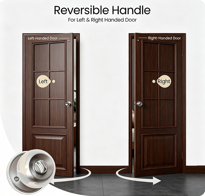 Stainless Steel Round Ball Door Knob with Keys