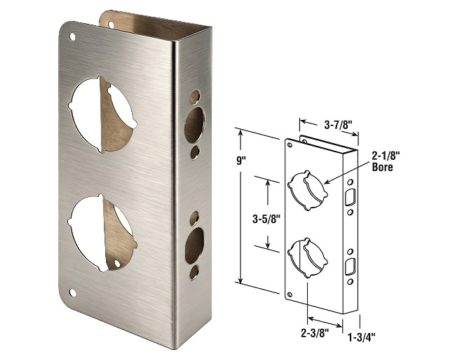 Door Reinforcer Plate Double Bore