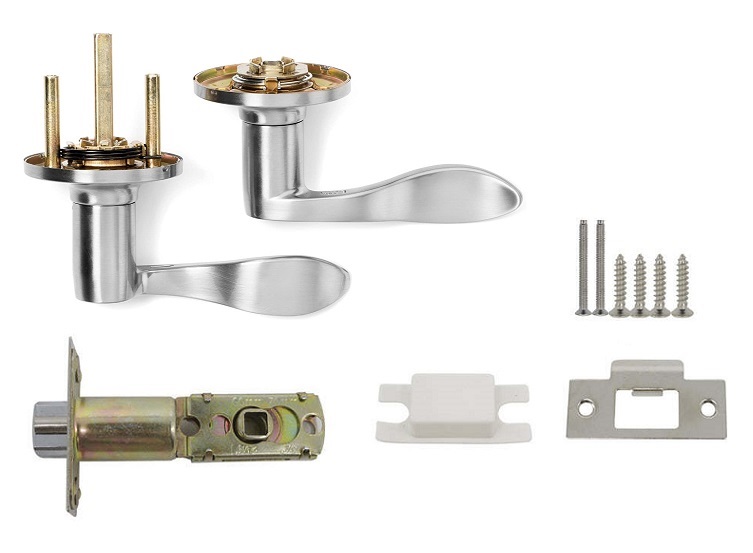 Modern Residential Tubular Passage Wave Door Lever