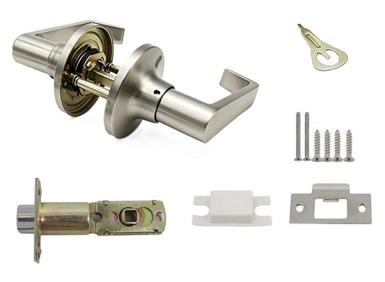Modern Residential Tubular Passage L-Shape Door Lever