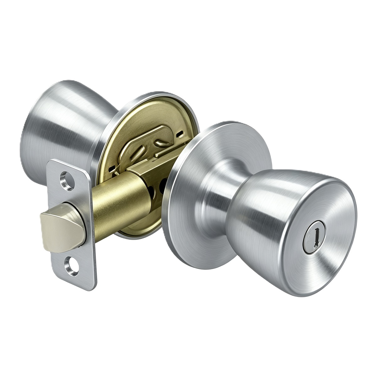 Satin Nickel Tulip Tubular Privacy Door Knob
