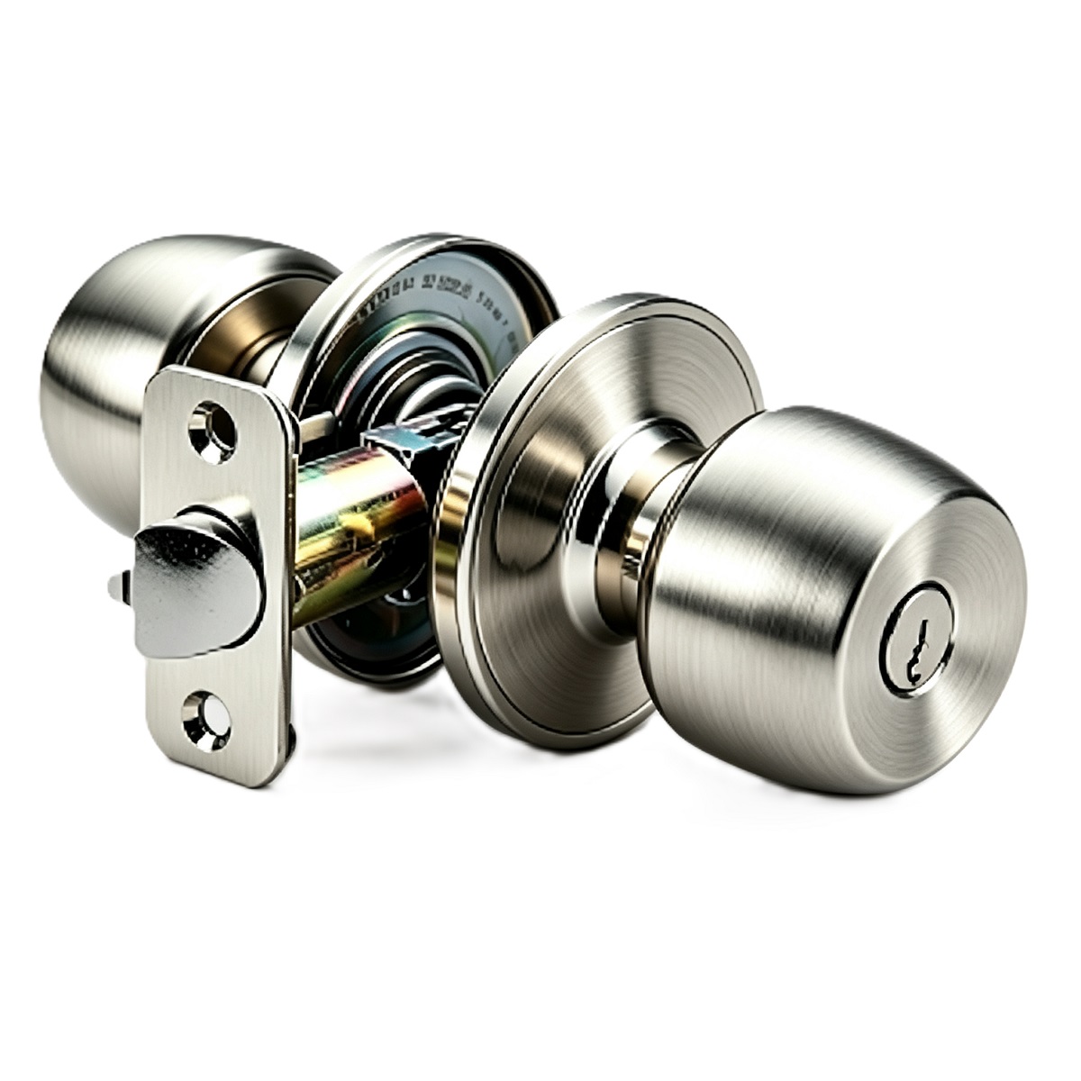 Residential Tubular Entry Door Knob Lockset with Keys