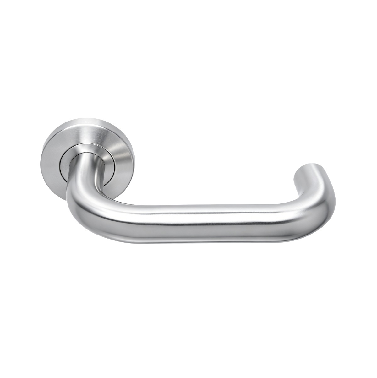 Stainless Steel Lever Handle On Round Rosette