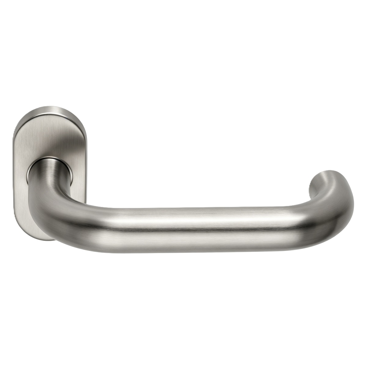 Stainless Steel Lever Handle On Narrow Rosette