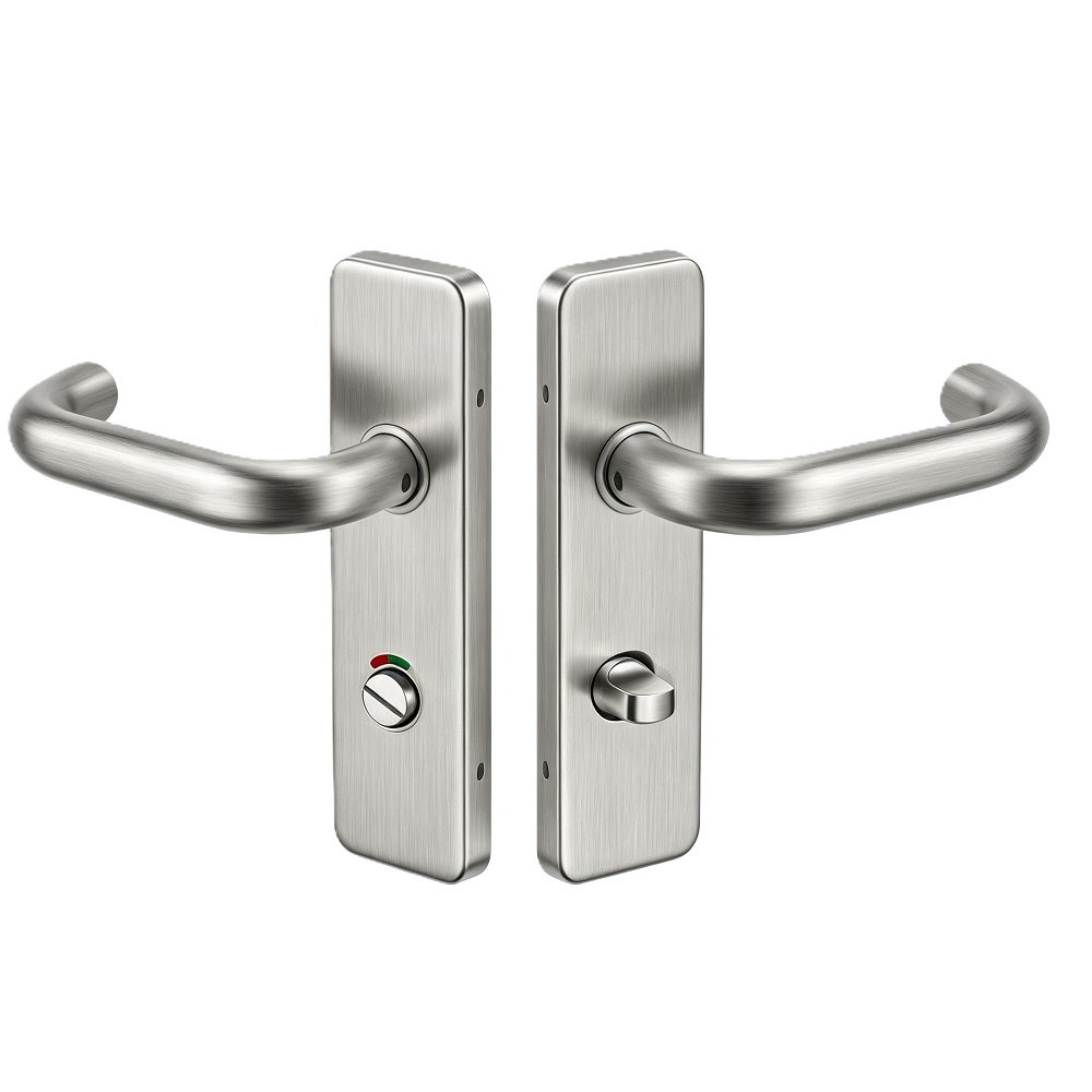 Stainless Steel Lever Handle On Square Backplate