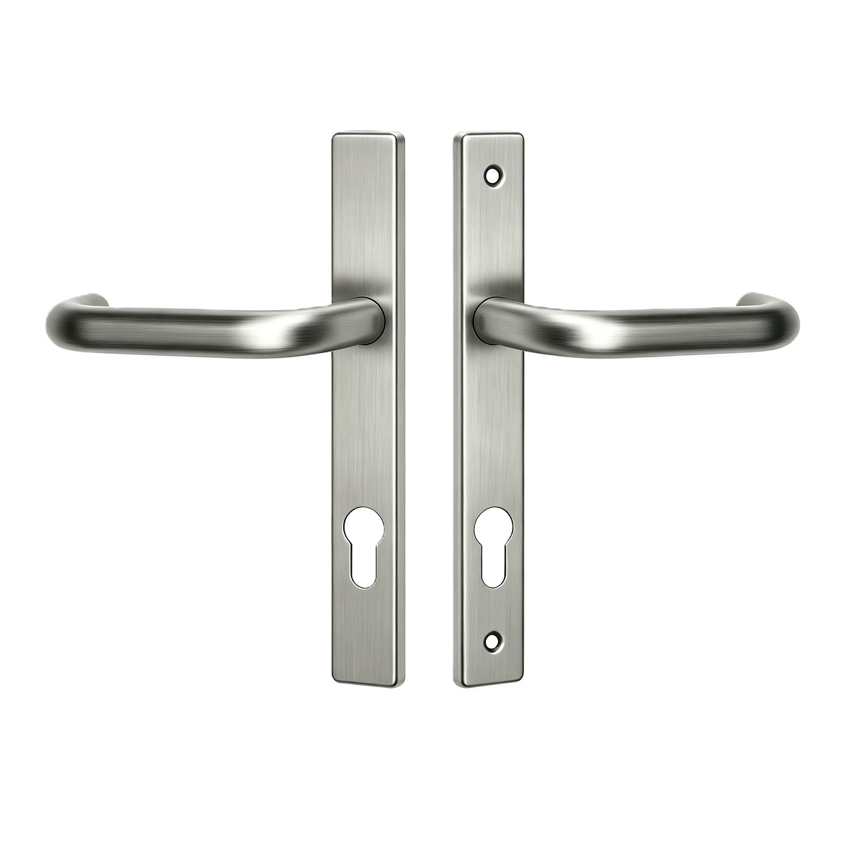 Stainless Steel Lever Handle On Square Narrow Backplate