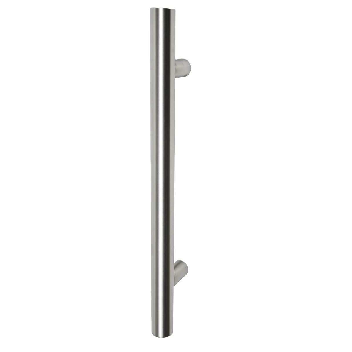 Stainless Steel Straight Round Tube Pull Handle with Offset Mounting Posts