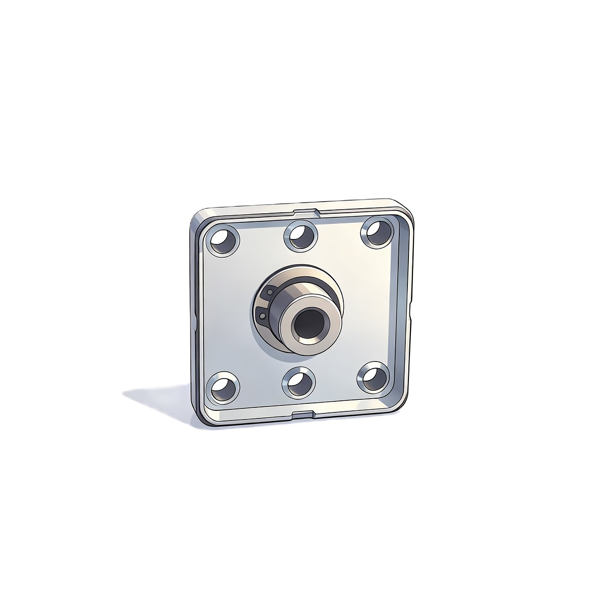 Stainless Steel Thumbturn & Release On Square Rose