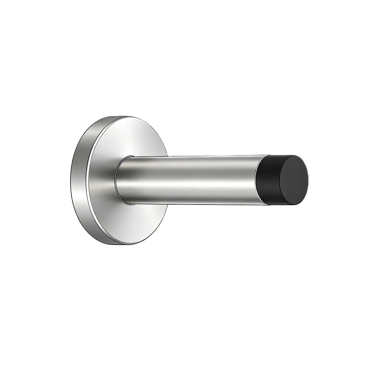 Cylindrical Wall‑Mounted Door Stop With Round Backplate