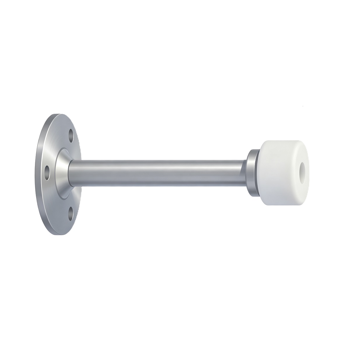 4 Inch Long Floor‑Mounted Door Stopper With Rubber Bumper