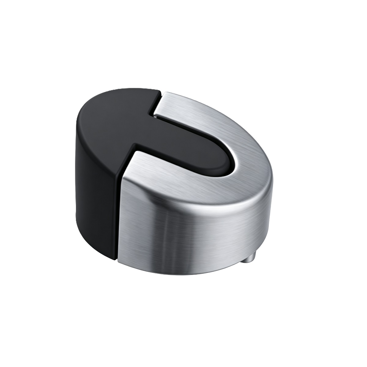 Black Rubber Floor Mounted Door Stopper