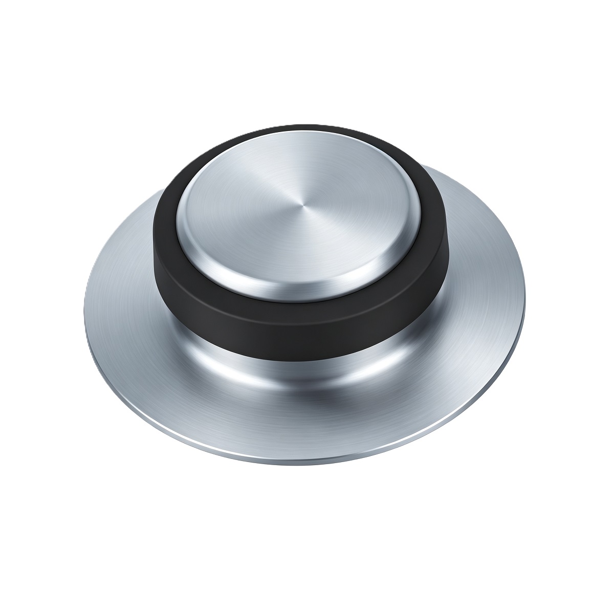 Brushed Stainless Steel Floor-Mounted Door Stopper