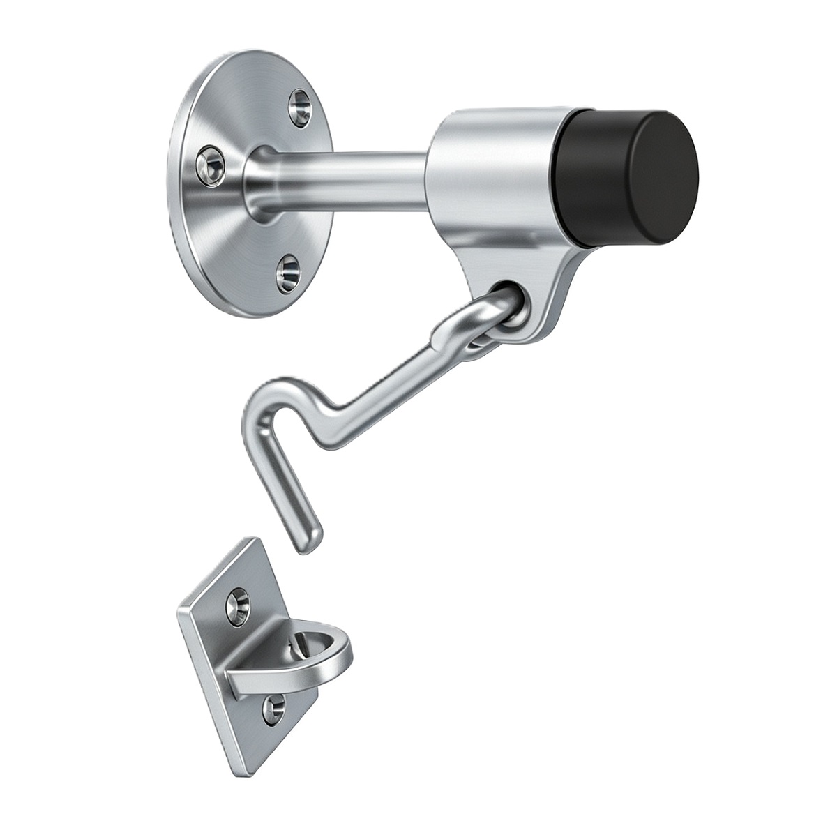 Wall Mounted Door Stopper with Holder Hook