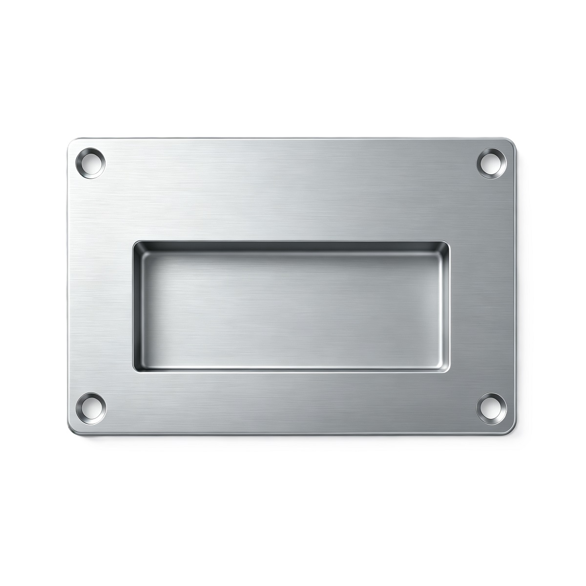Rounded Corner Rectangular Recessed Flush Pull
