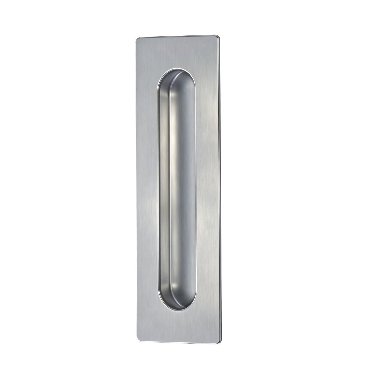 Long Oval‑Slot Recessed Flush Pull