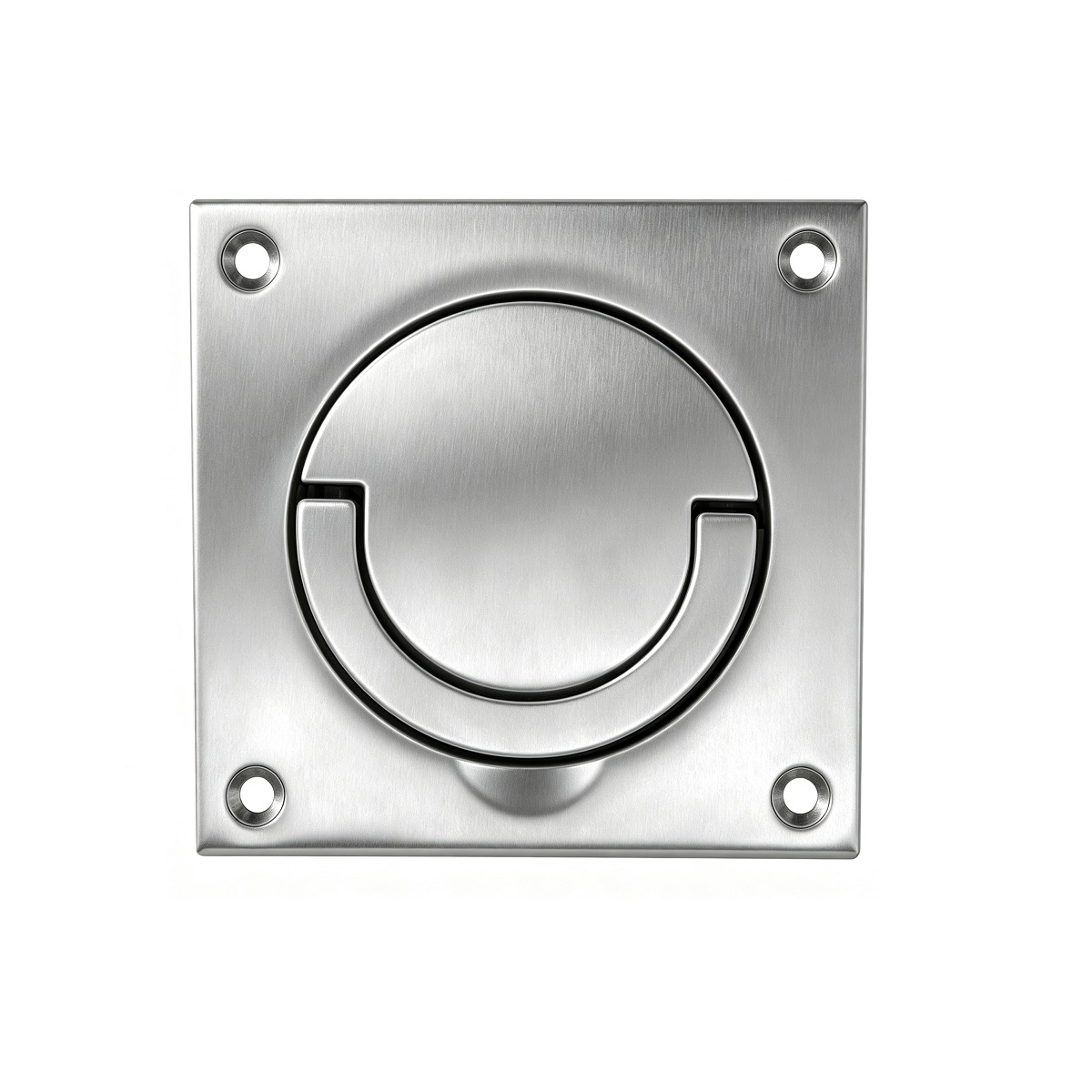 Square Base Flush Recessed Half Ring Pull 88×88mm