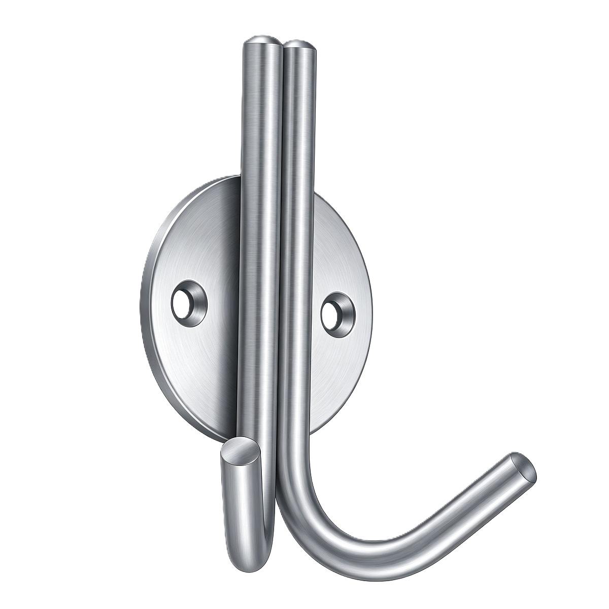 SUS304 Round Base Double Prong Wall Mount Coat Hook