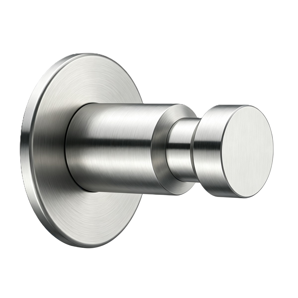 SUS304 Tiered Cylindrical Coat Hook With Round Backplate