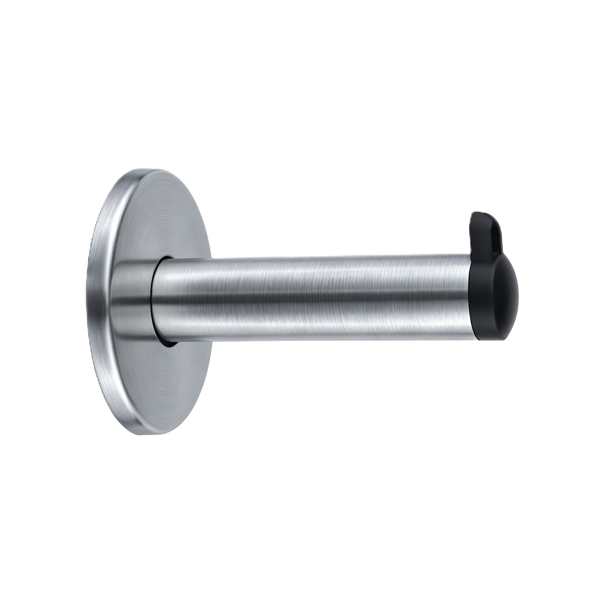 Wall-Mount Cylindrical Door Stop With Rubber Buffer