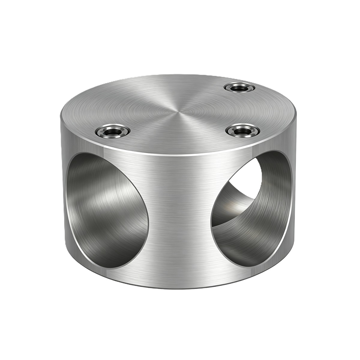 Toilet Partition Three Way Round Tube Connector