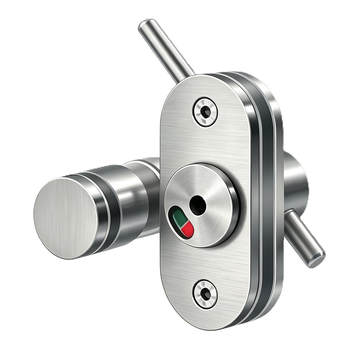 Toilet Lock Slim For Glass Cubicle With Indicator SUS304 8‑10mm Glass