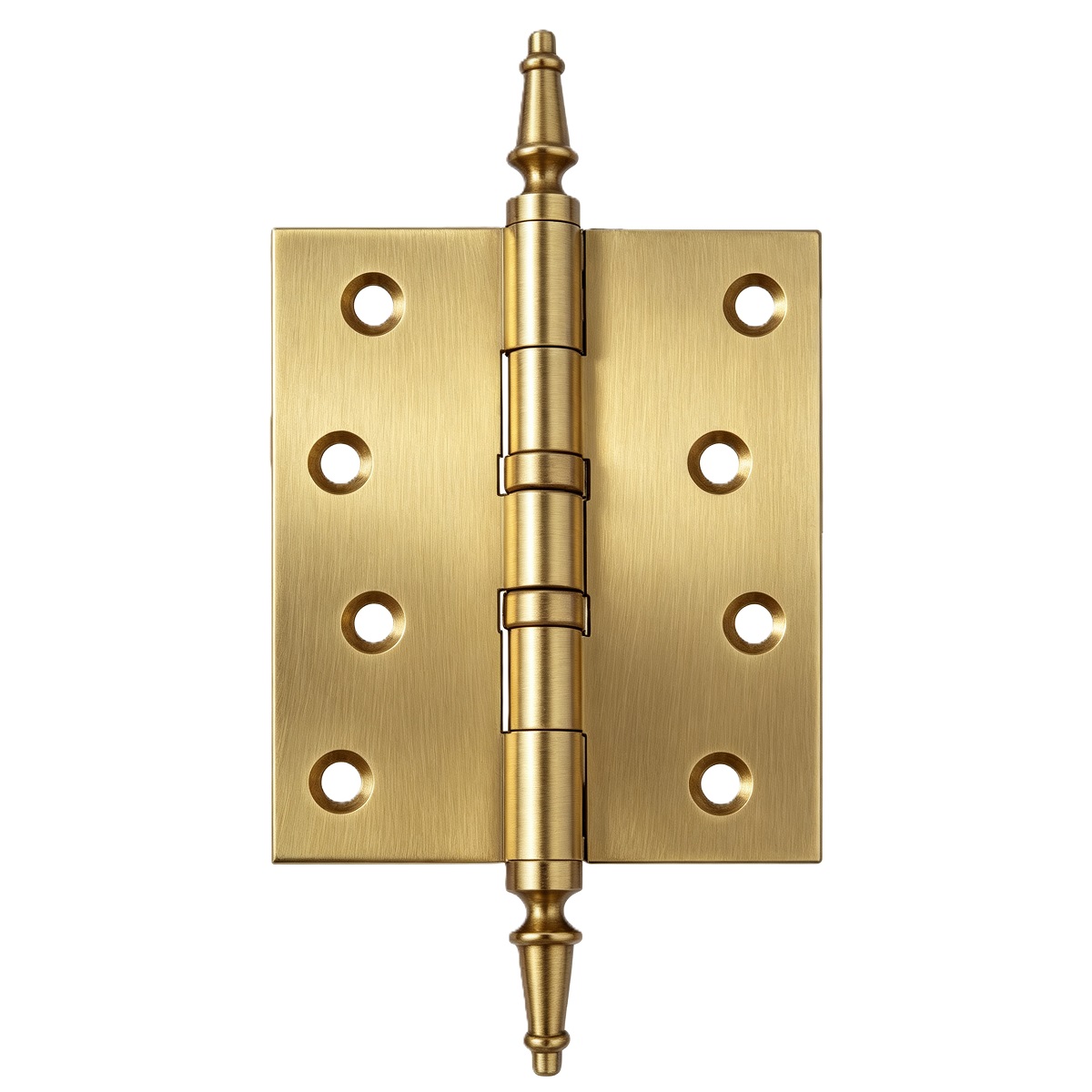 Solid Brass 2 Ball Bearing Butt Hinge With Steeple Tip
