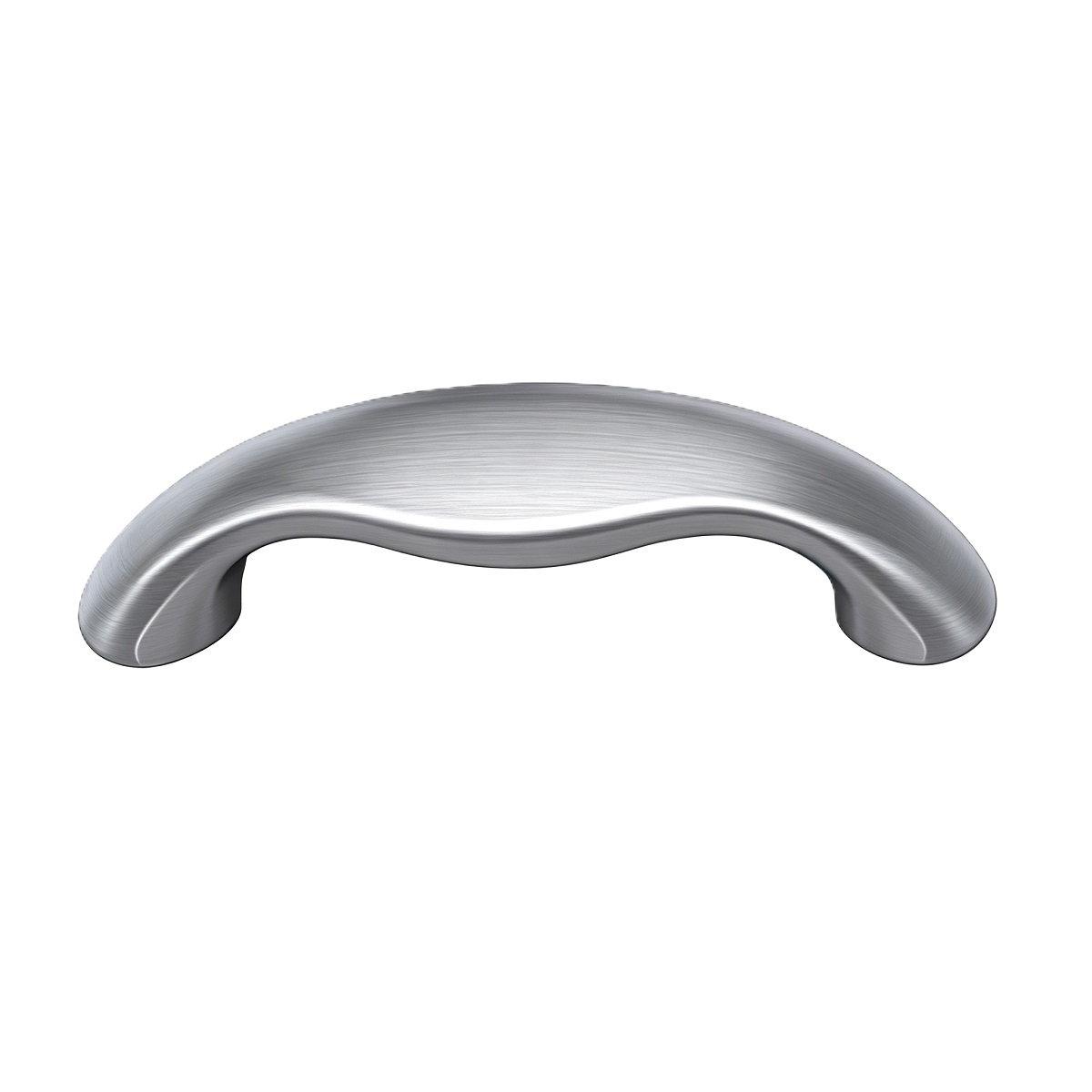 Wide Flat Wavy Arch Stainless Steel Cabinet Pull Handle