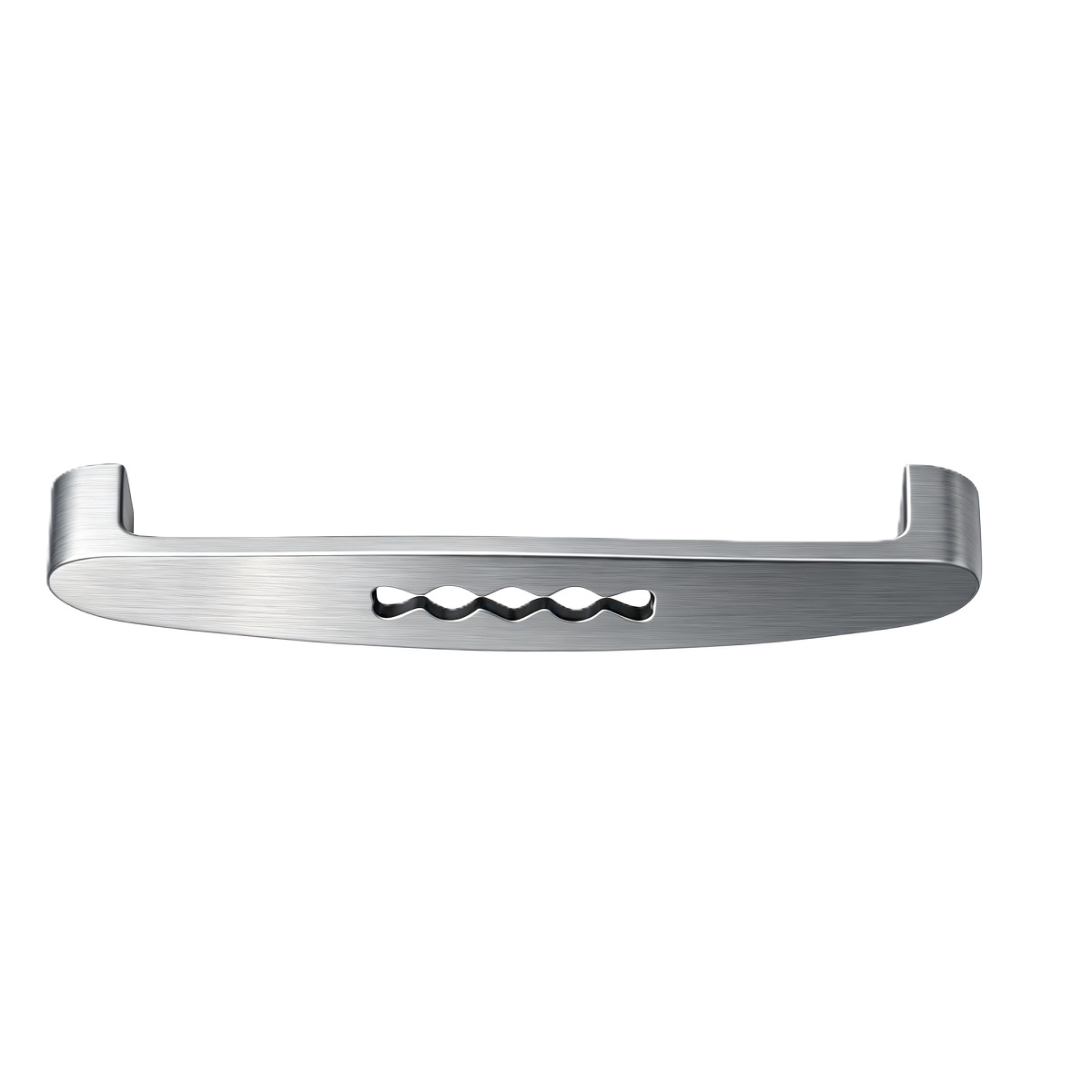 Flat U Bend With Wave Cut Out Pattern Stainless Steel Cabinet Pull Handle