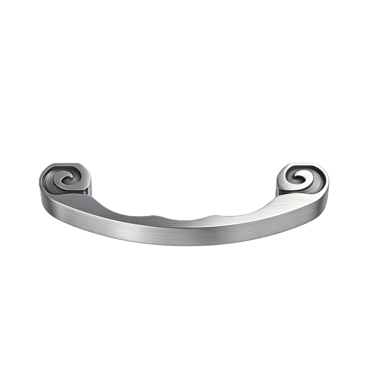 Scroll End Ornate Arch Stainless Steel Cabinet Pull Handle