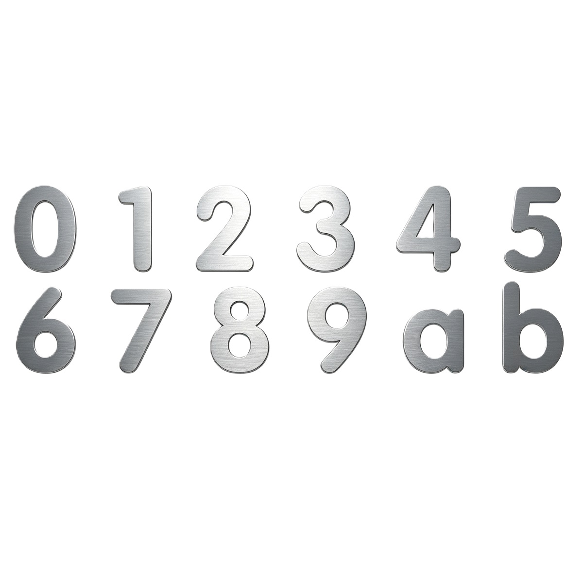 Stainless Steel Rounded House Number Digits