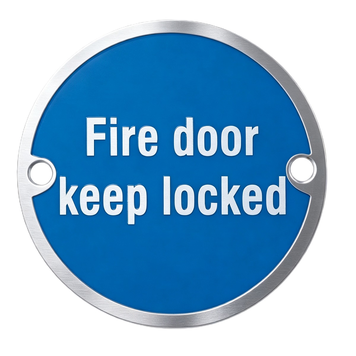 Round Stainless Steel Fire Door Indication Sign Plate