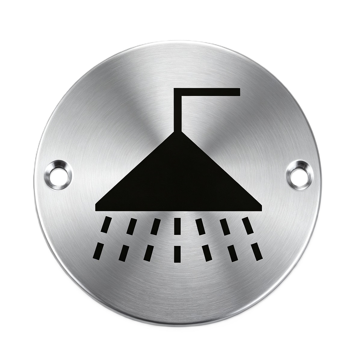 Round Stainless Steel Shower Indication Sign Plate
