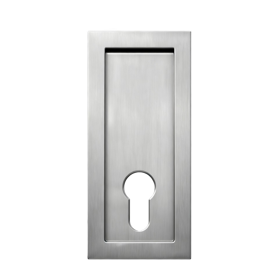 Recessed Flush Pull With Euro Keyhole
