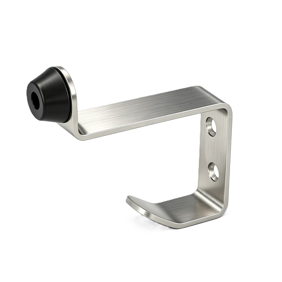 SUS304 Wall Mount Coat Hook With Rubber Door Stop Buffer