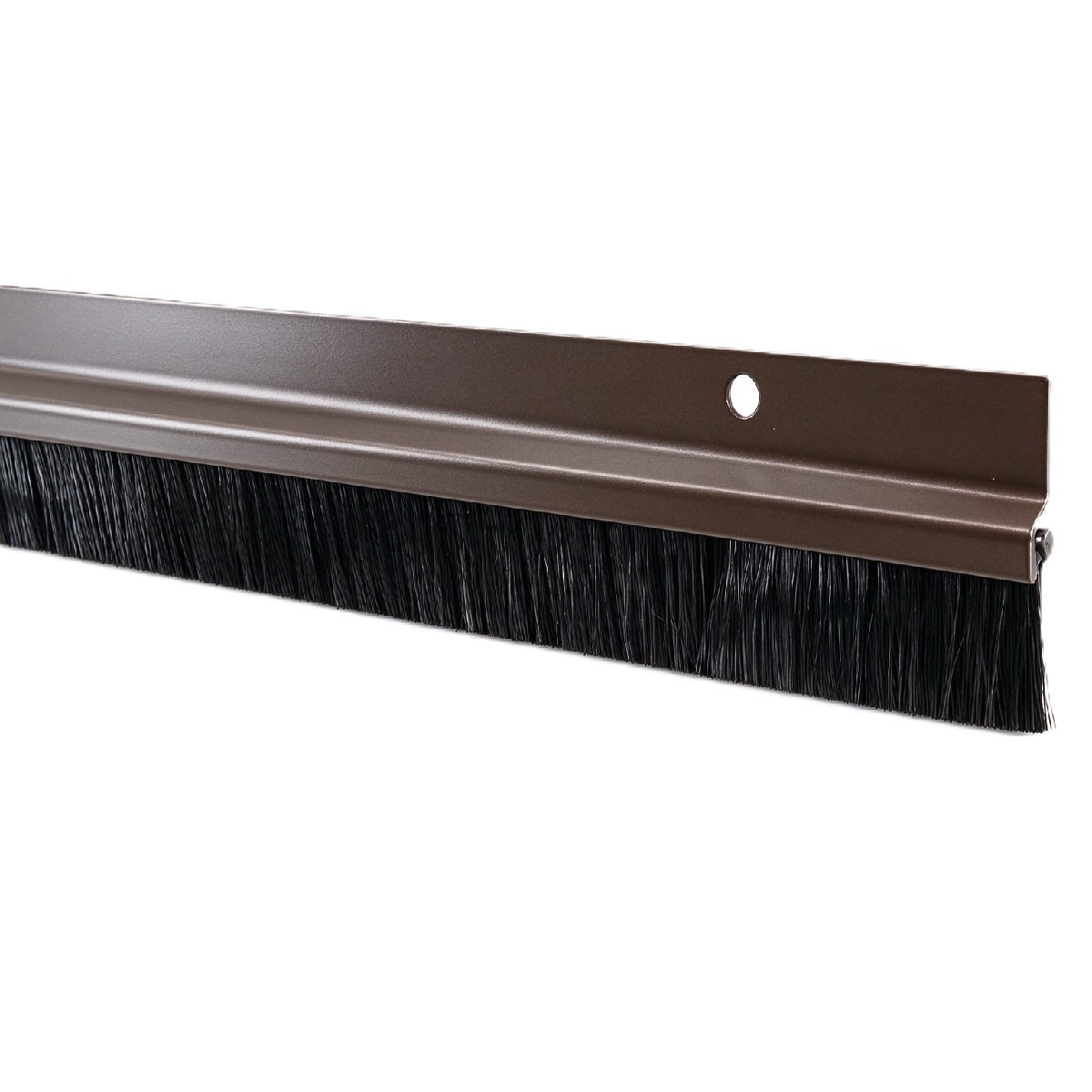 Anti Dust Composite Rubber Brush Door Bottom Sweep With Aluminium Carrier