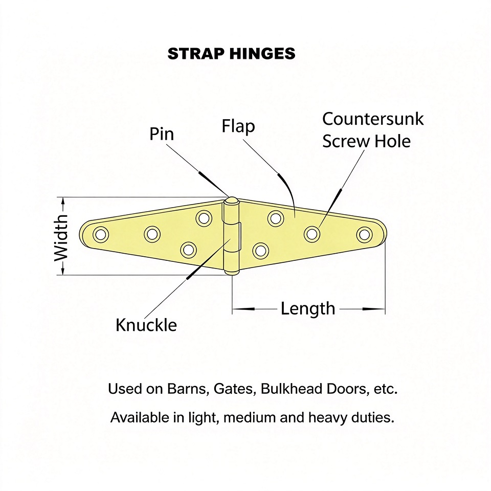 Prime Coat Decorative Strap Hinge