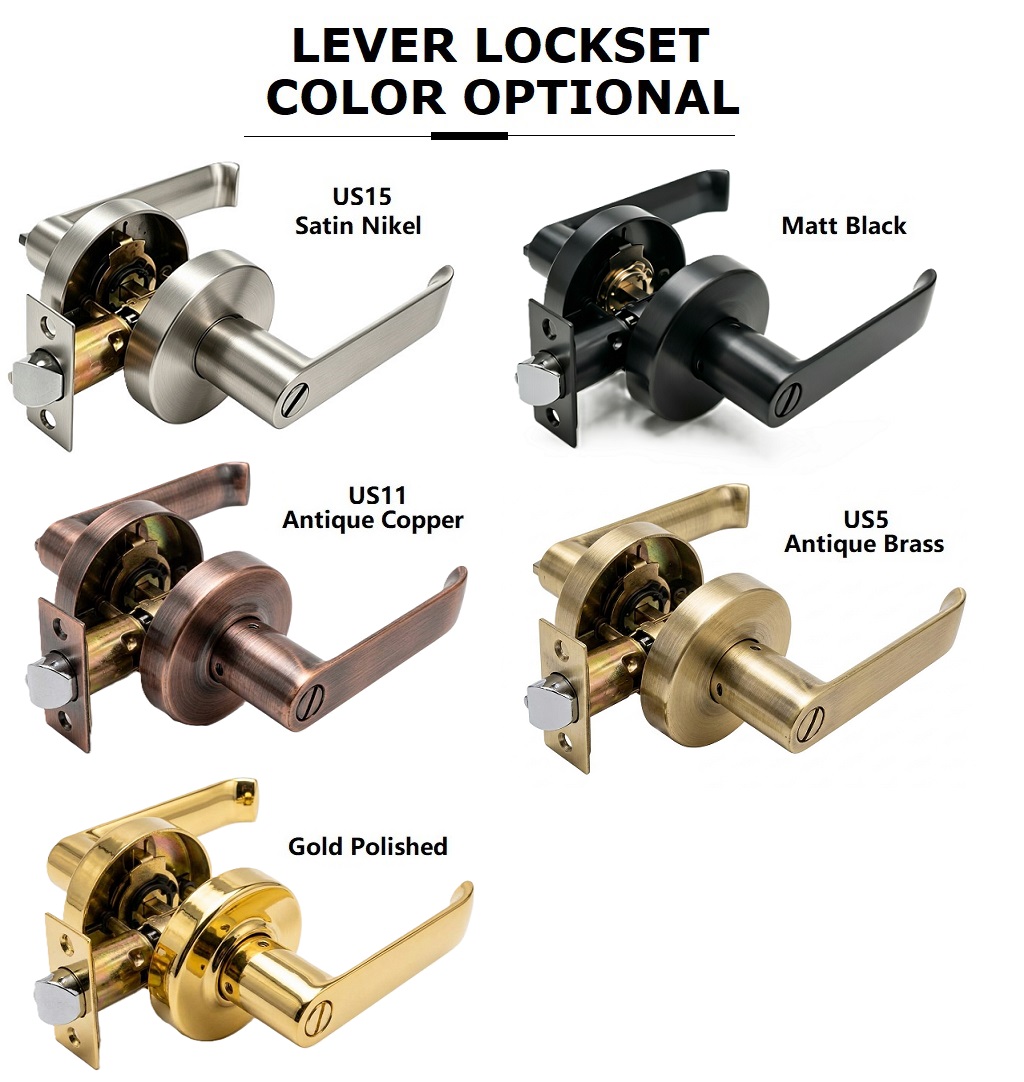 Tubular Privacy Door Lever Lock Set Colors Tubular Privacy Door Lever Lock Set Colors