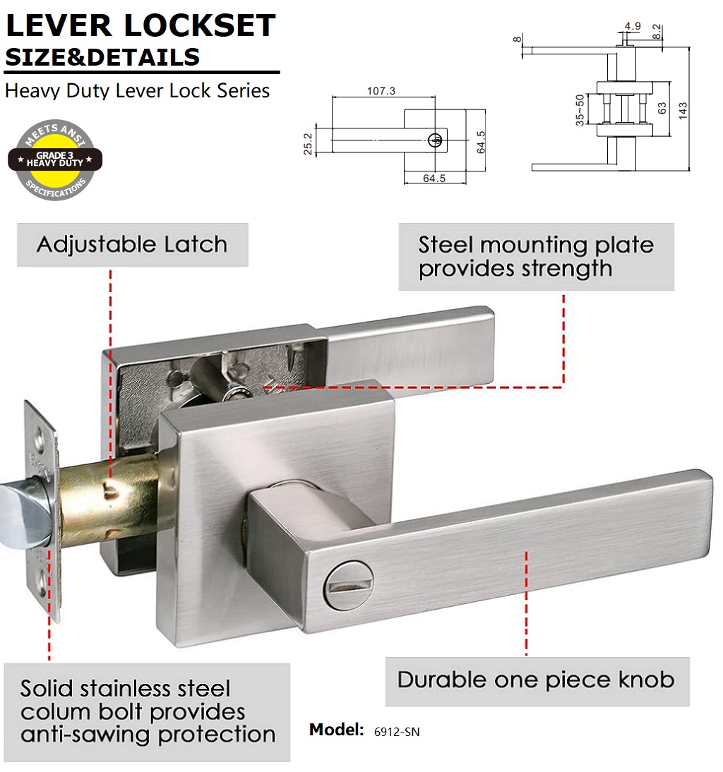 Door Lever Lock size and details Door Lever Lock size and details