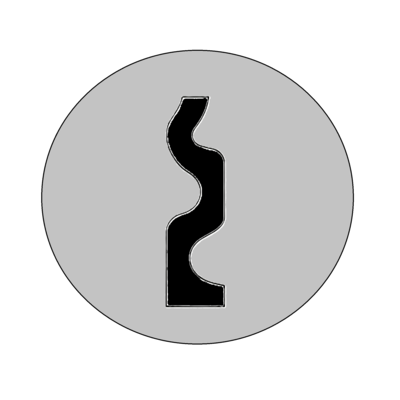 Yale keyway profile icon for entry door lock cylinder