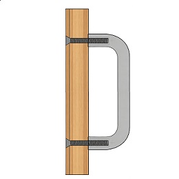Bolt Fix Example For Timber And Metal Door Pull Handle