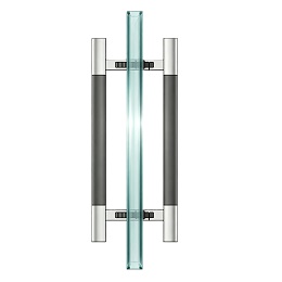 Dual‑Sided Back‑to‑Back Mount Pull Handle Hardware For Glass Door